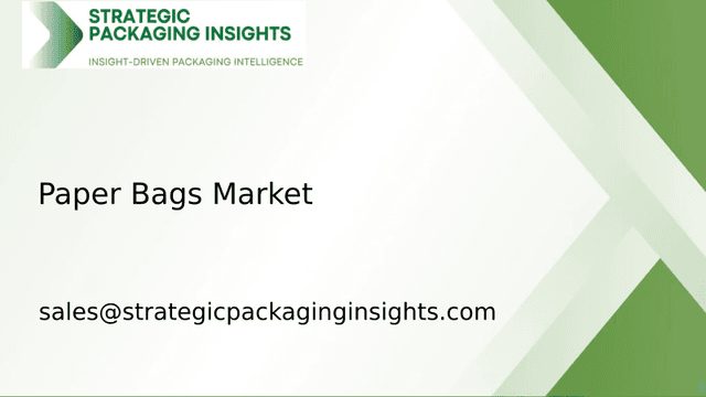 Paper Bags Market Size, Future Growth and Forecast 2033
